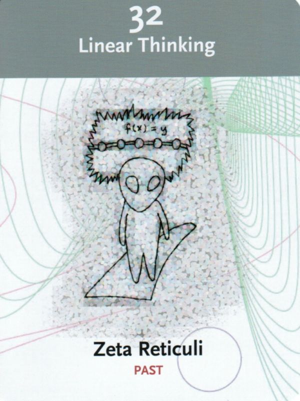 October 2024 Card: Zeta Reticuli Linear Thinking