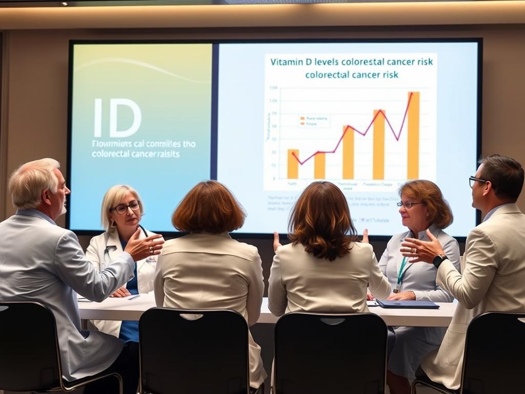 Panel of medical experts discussing vitamin D research and its implications for colorectal cancer prevention
